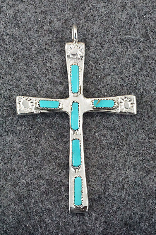 Turquoise & Sterling Silver Pendant - Verona Quam