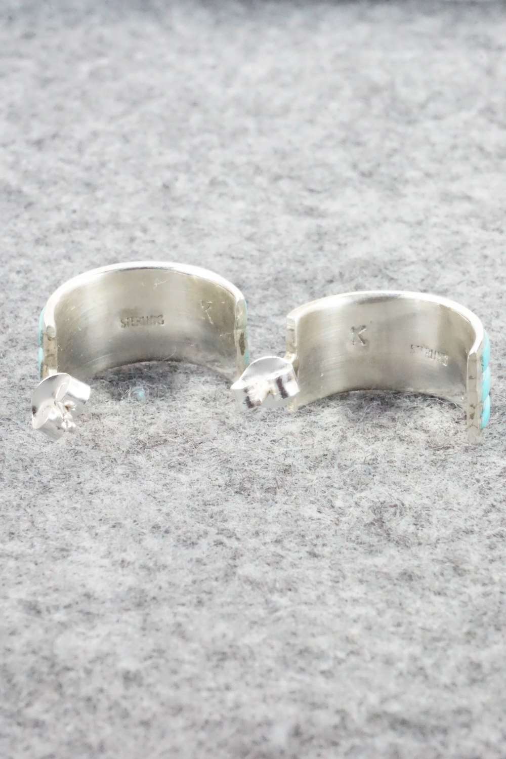 Turquoise & Sterling Silver Earrings - Claresse Kylestewa