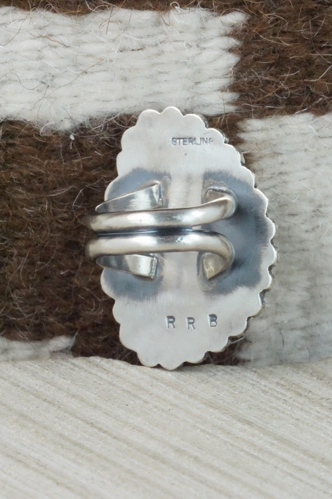 Turquoise & Sterling Silver Ring - Readda Begay - Size 8
