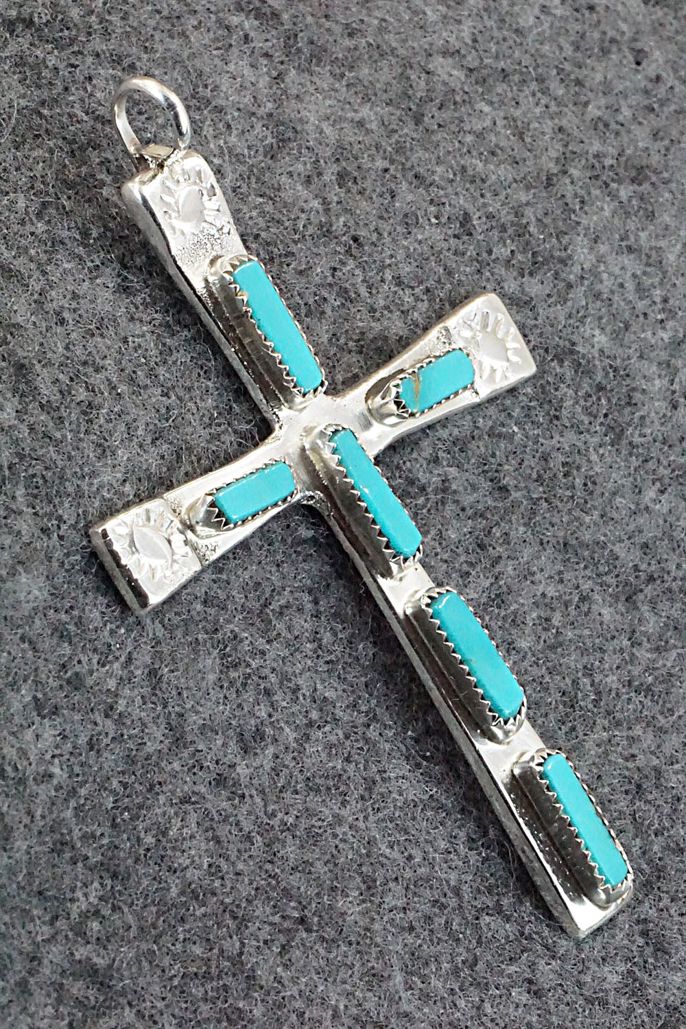 Turquoise & Sterling Silver Pendant - Verona Quam