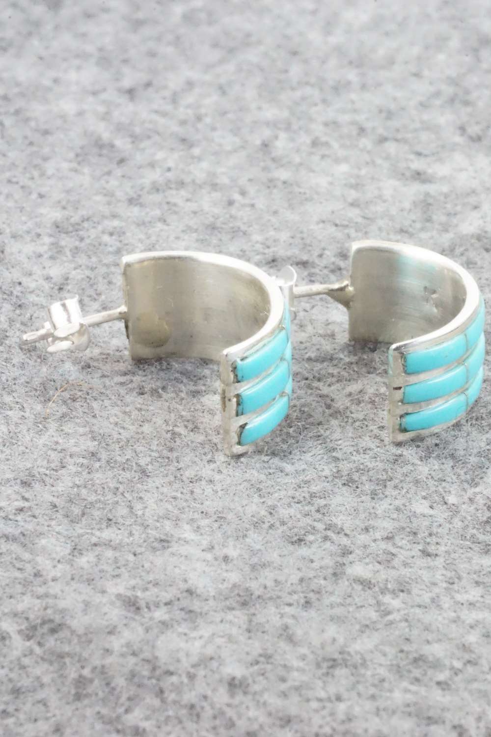 Turquoise & Sterling Silver Earrings - Claresse Kylestewa