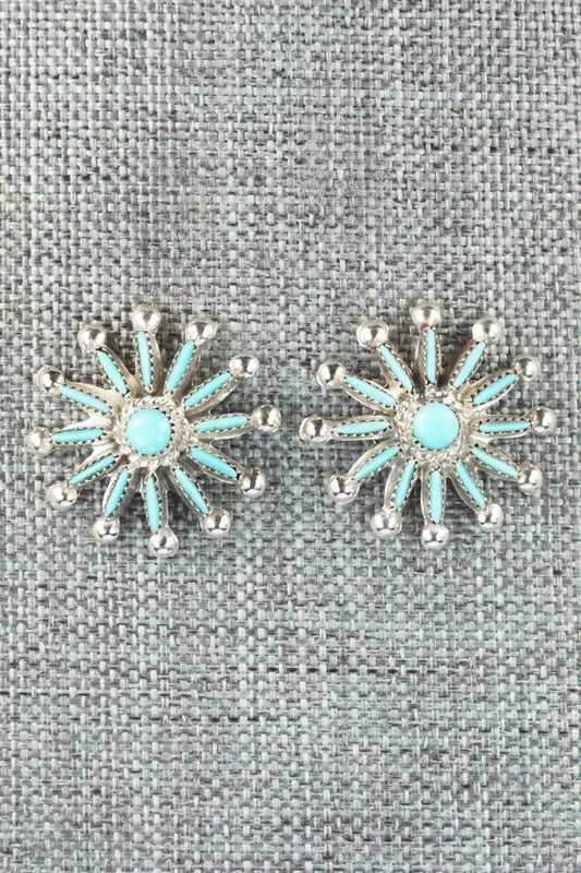 Turquoise & Sterling Silver Earrings - Rena Cachini