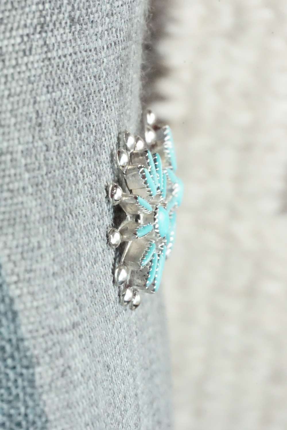 Turquoise & Sterling Silver Earrings - Rena Cachini