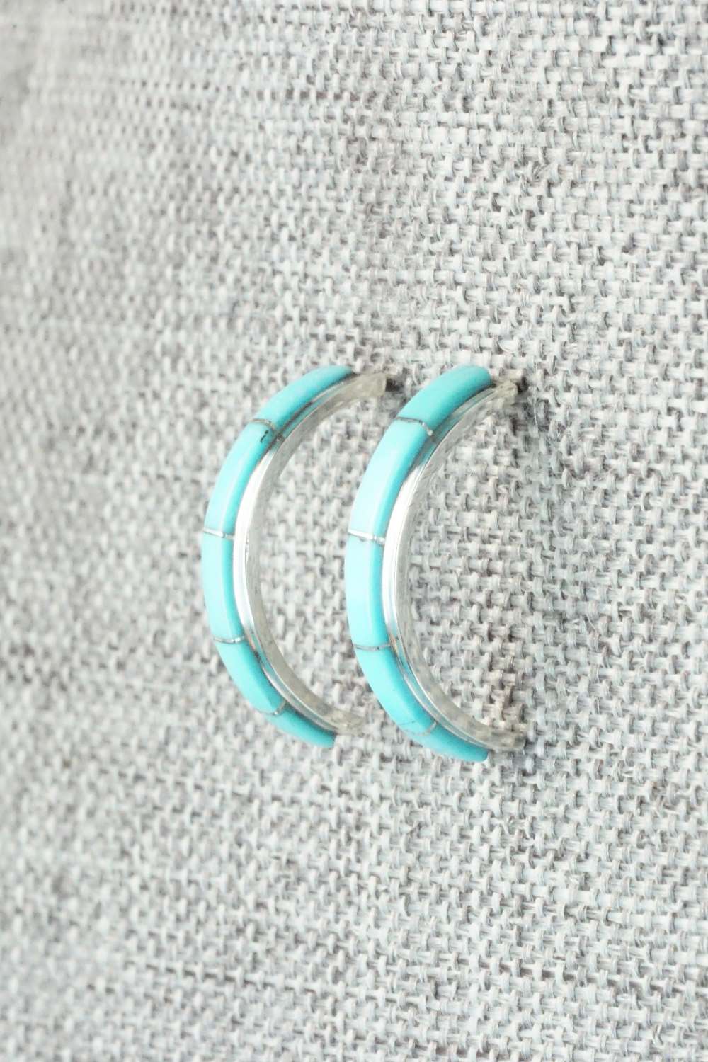 Turquoise & Sterling Silver Earrings - Gloria Waseta