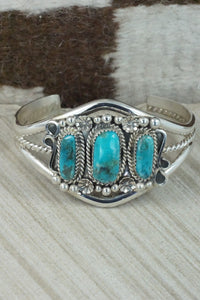 Turquoise & Sterling Silver Bracelet - Donavan Nez
