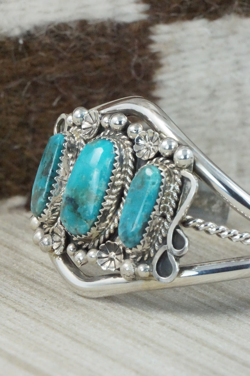 Turquoise & Sterling Silver Bracelet - Donavan Nez