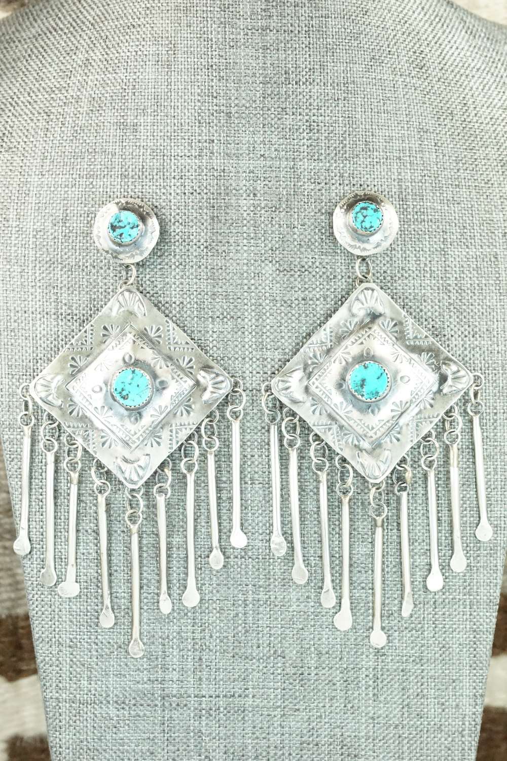 Turquoise & Sterling Silver Earrings - Gabrielle Yazzie