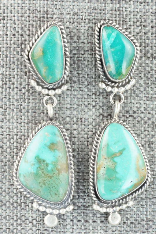 Turquoise & Sterling Silver Earrings - Verley Betone