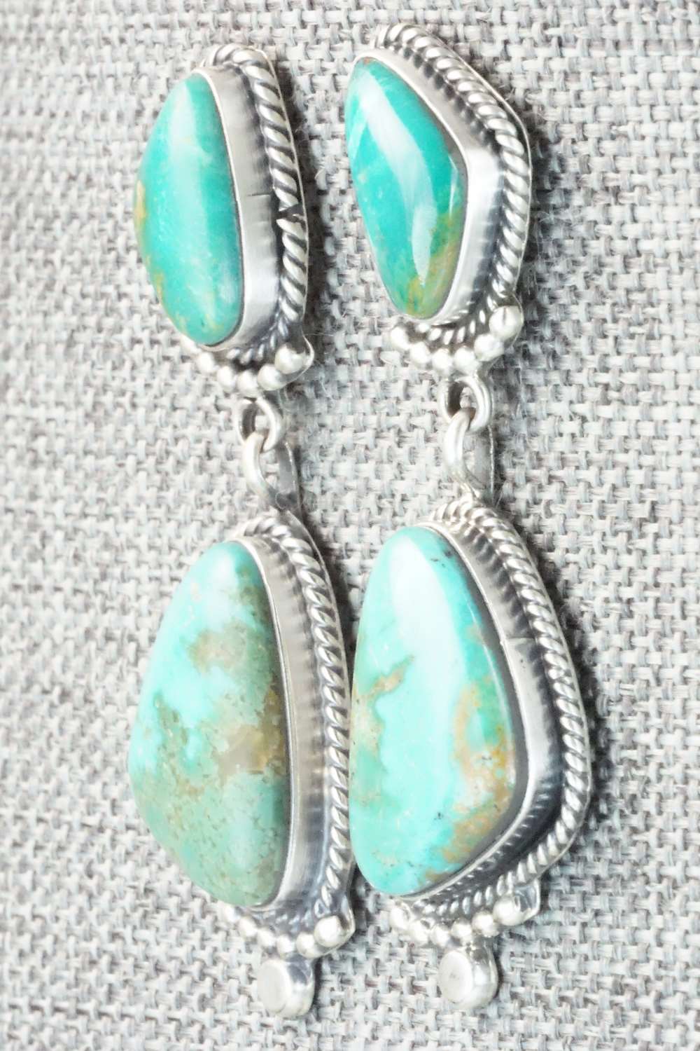 Turquoise & Sterling Silver Earrings - Verley Betone