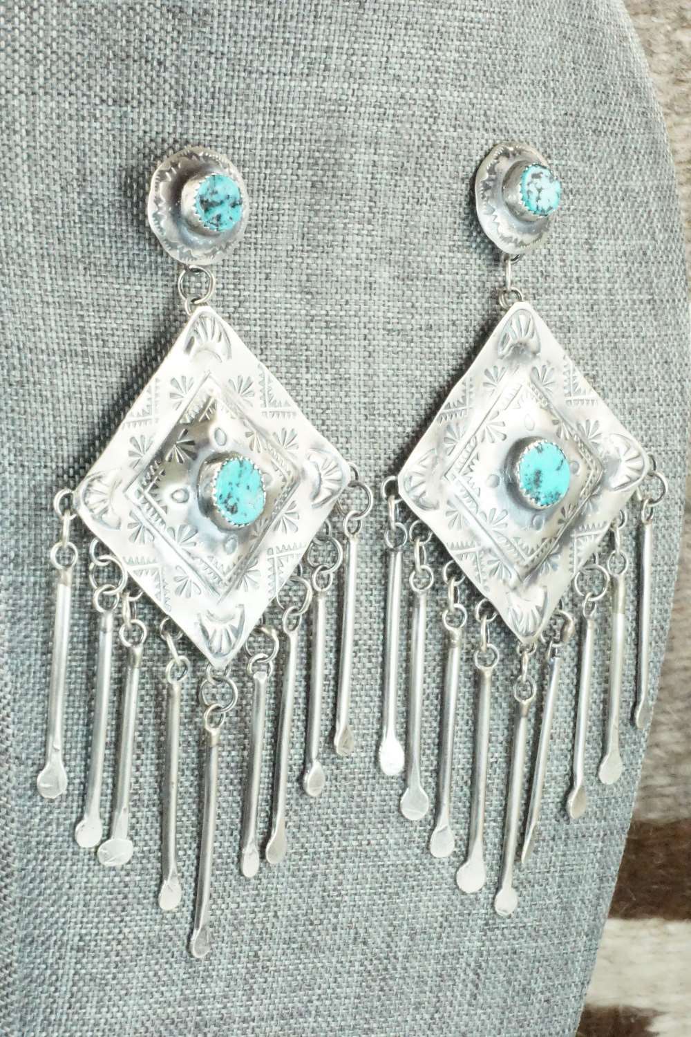Turquoise & Sterling Silver Earrings - Gabrielle Yazzie