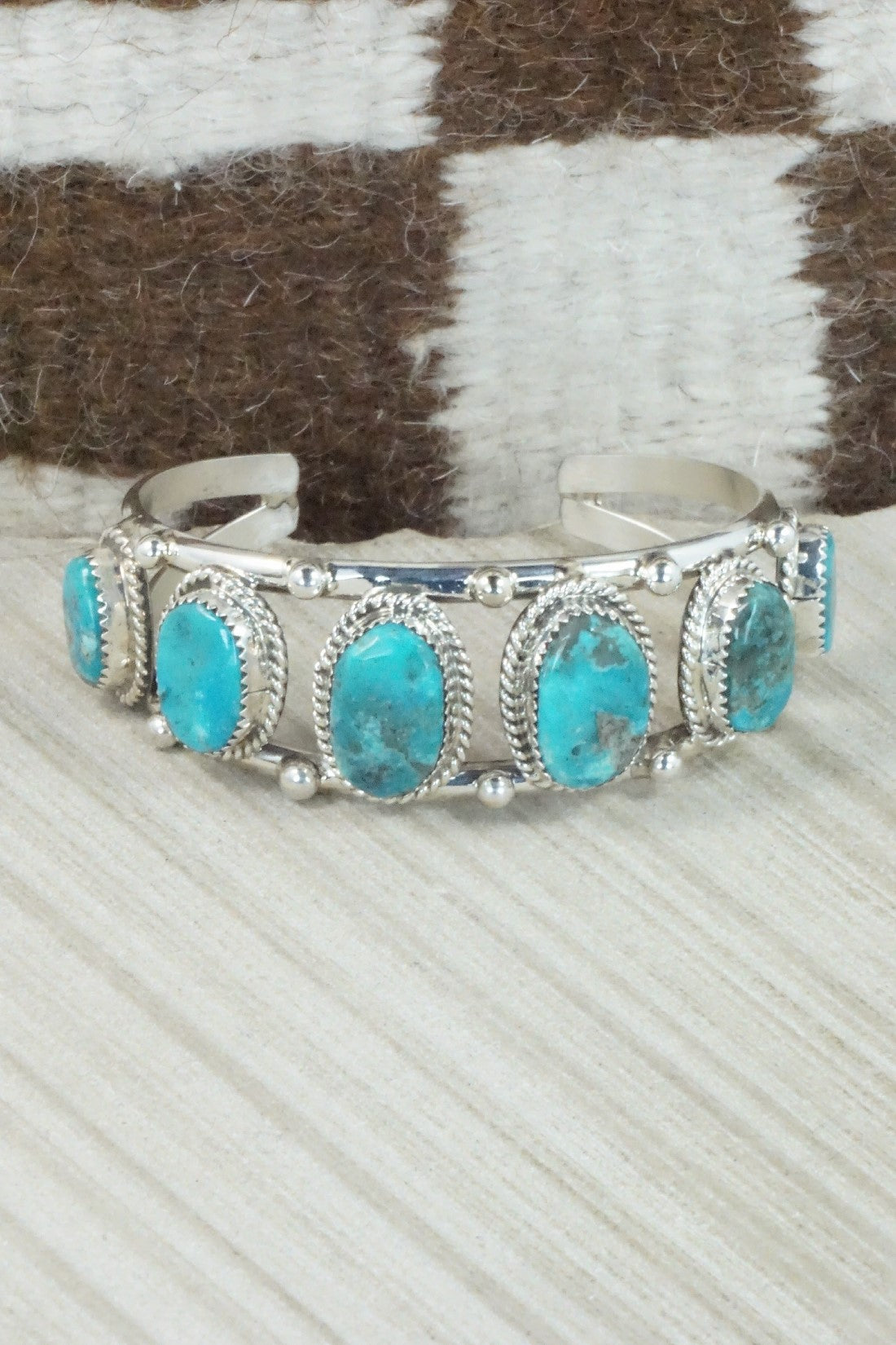 Turquoise & Sterling Silver Bracelet - Donavan Nez