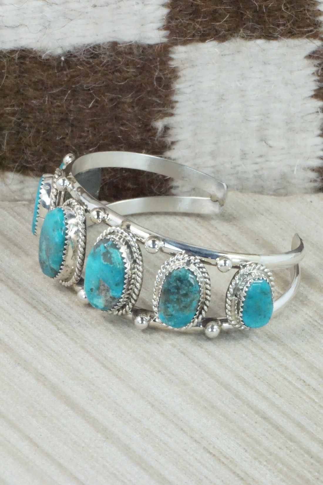 Turquoise & Sterling Silver Bracelet - Donavan Nez