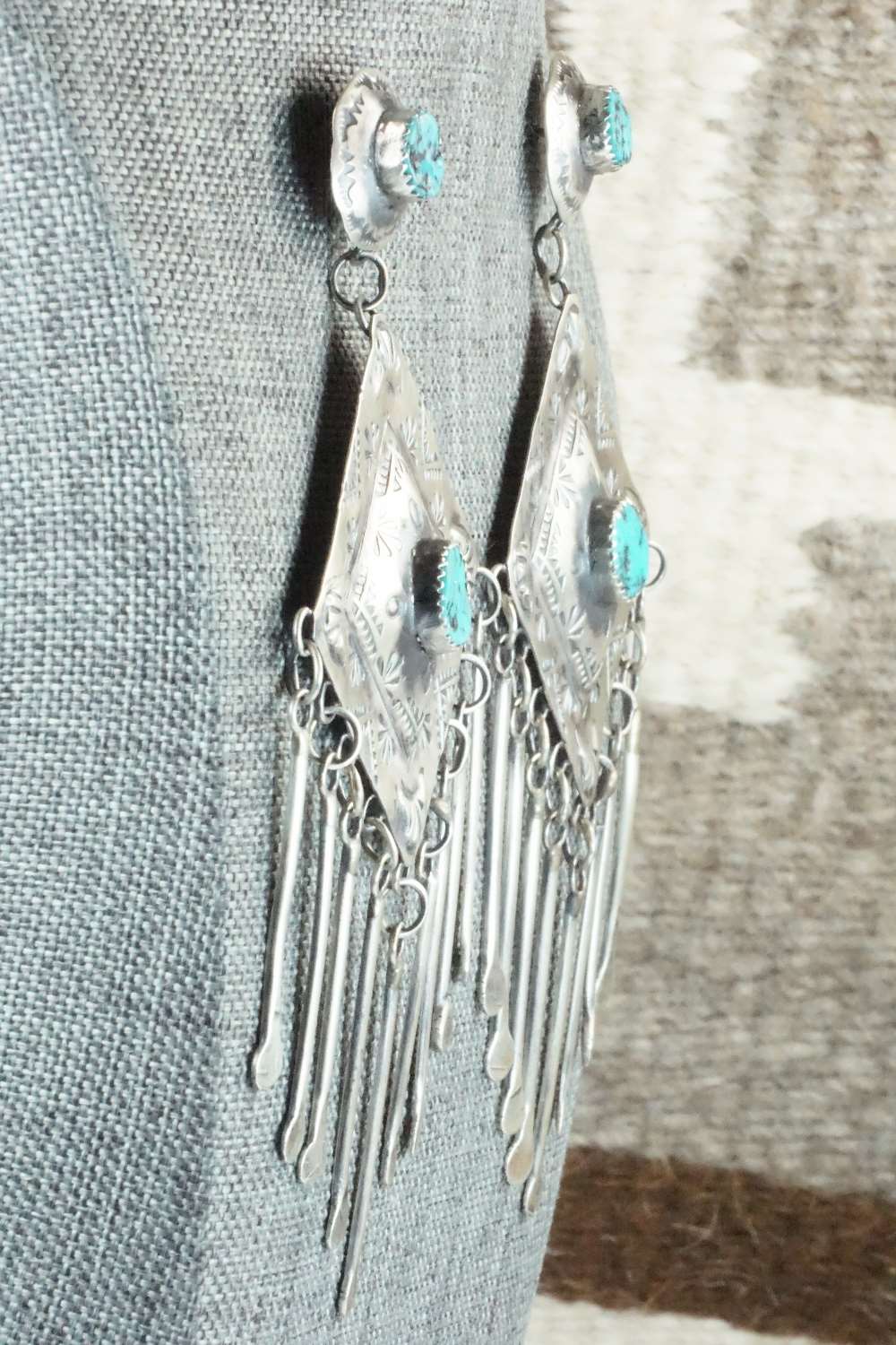 Turquoise & Sterling Silver Earrings - Gabrielle Yazzie