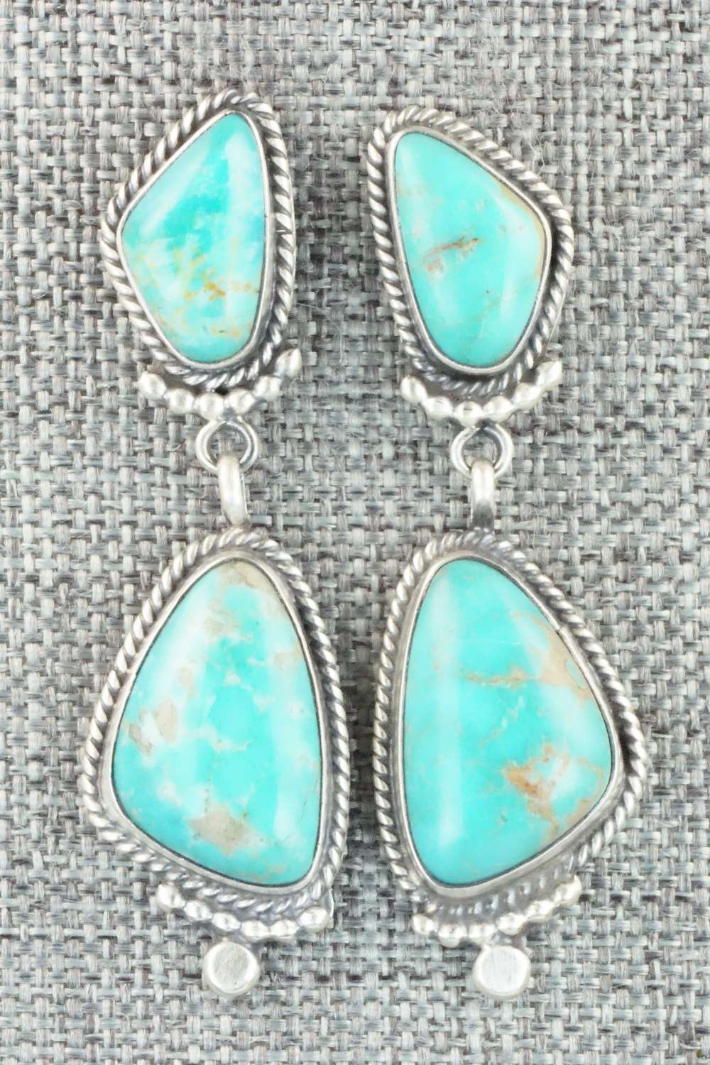 Turquoise & Sterling Silver Earrings - Verley Betone