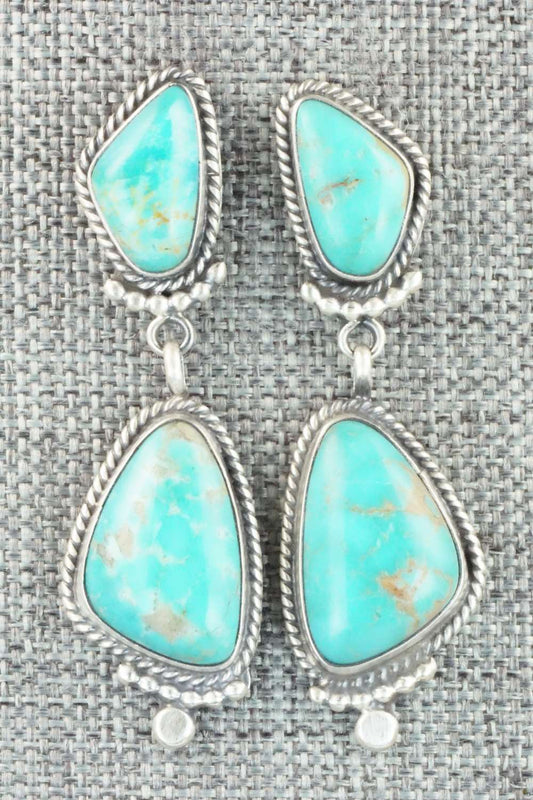 Turquoise & Sterling Silver Earrings - Verley Betone