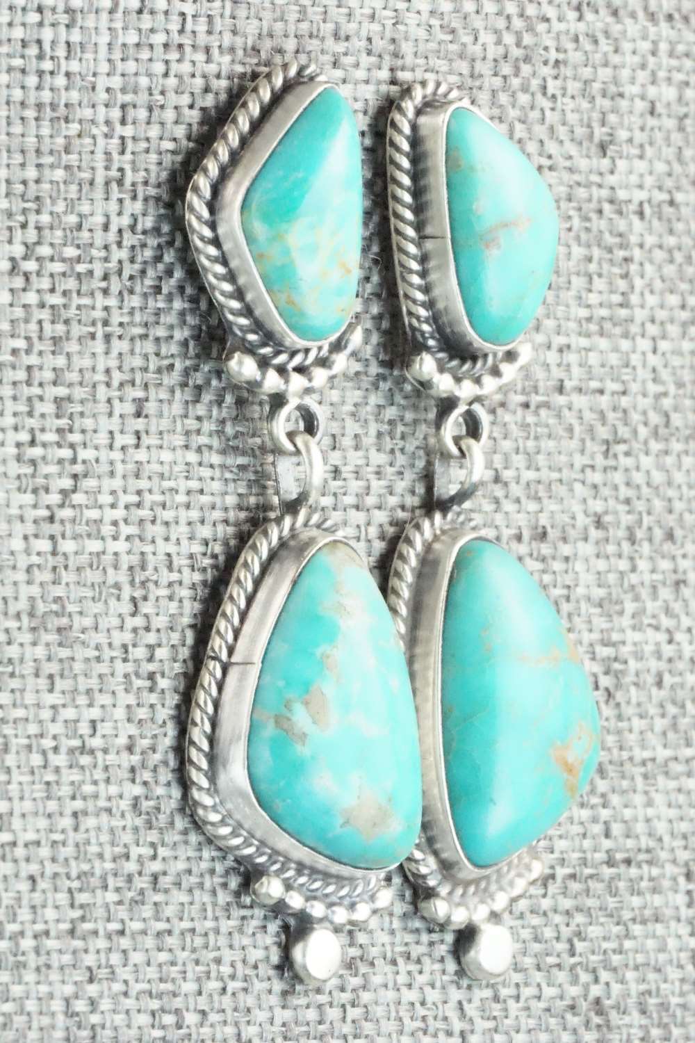 Turquoise & Sterling Silver Earrings - Verley Betone