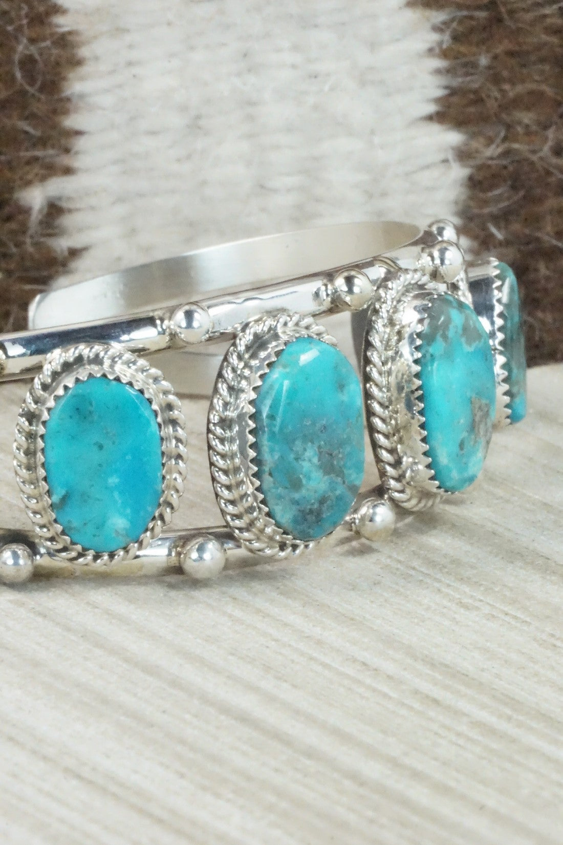 Turquoise & Sterling Silver Bracelet - Donavan Nez