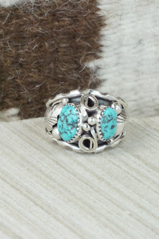 Turquoise & Sterling Silver Ring - Max Calladitto - Size 12