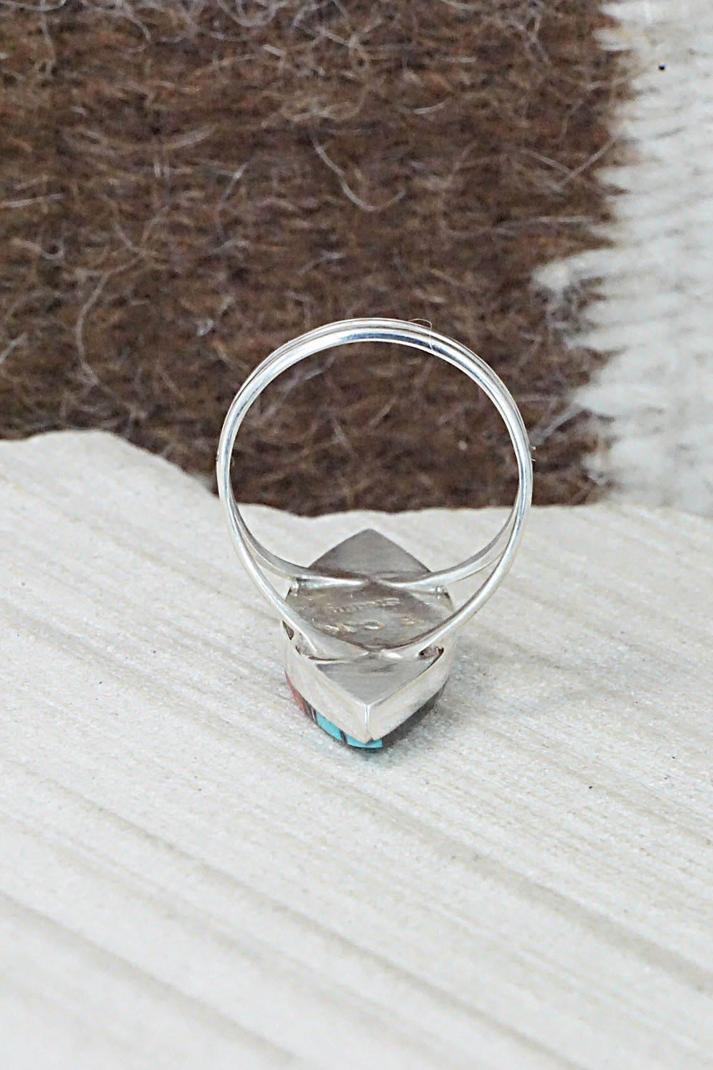 Multi Stone & Sterling Silver Ring - Cleo Kallestewa - Size 8