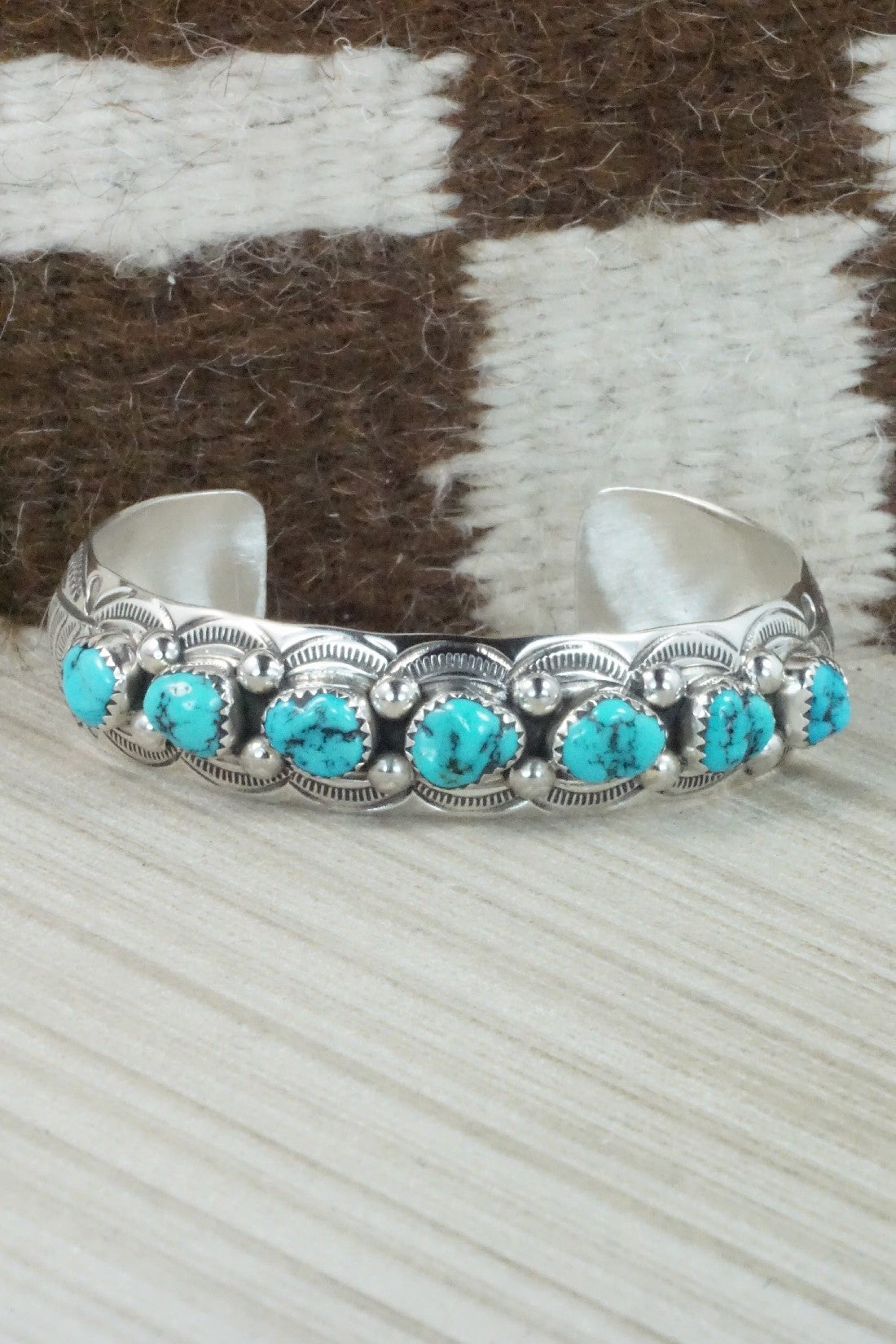 Turquoise & Sterling Silver Bracelet - Grace Silver