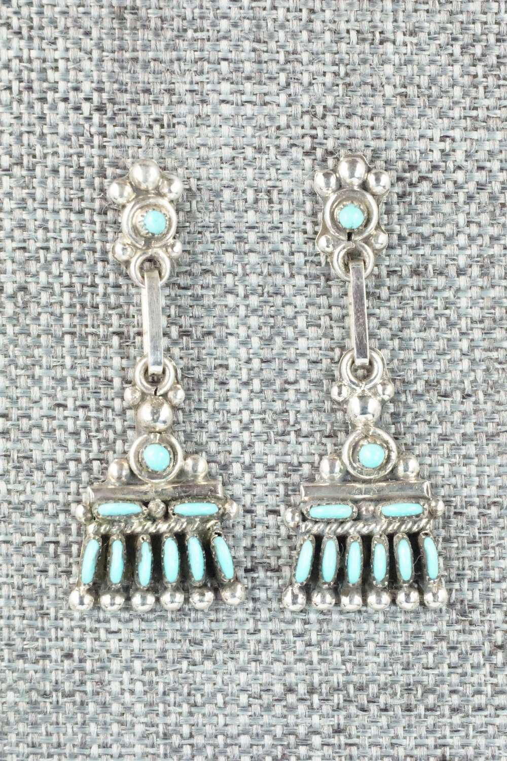 Turquoise & Sterling Silver Necklace and Earrings Set - Connie Wyaco