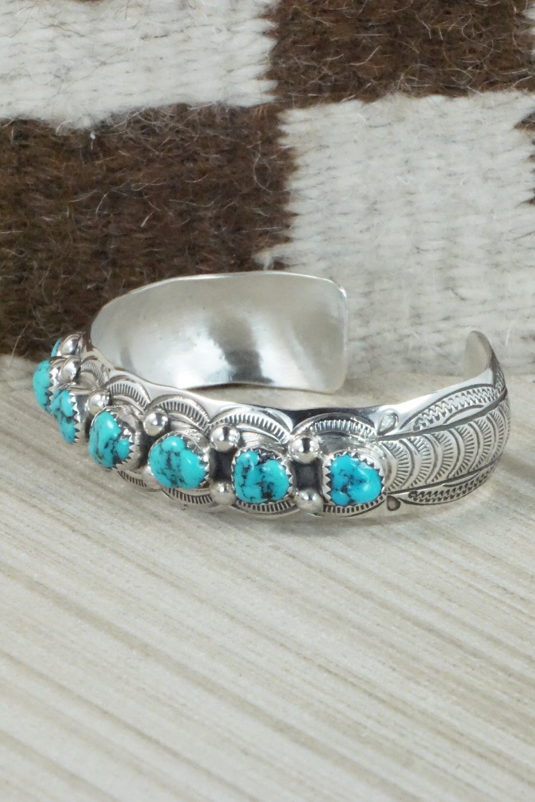Turquoise & Sterling Silver Bracelet - Grace Silver