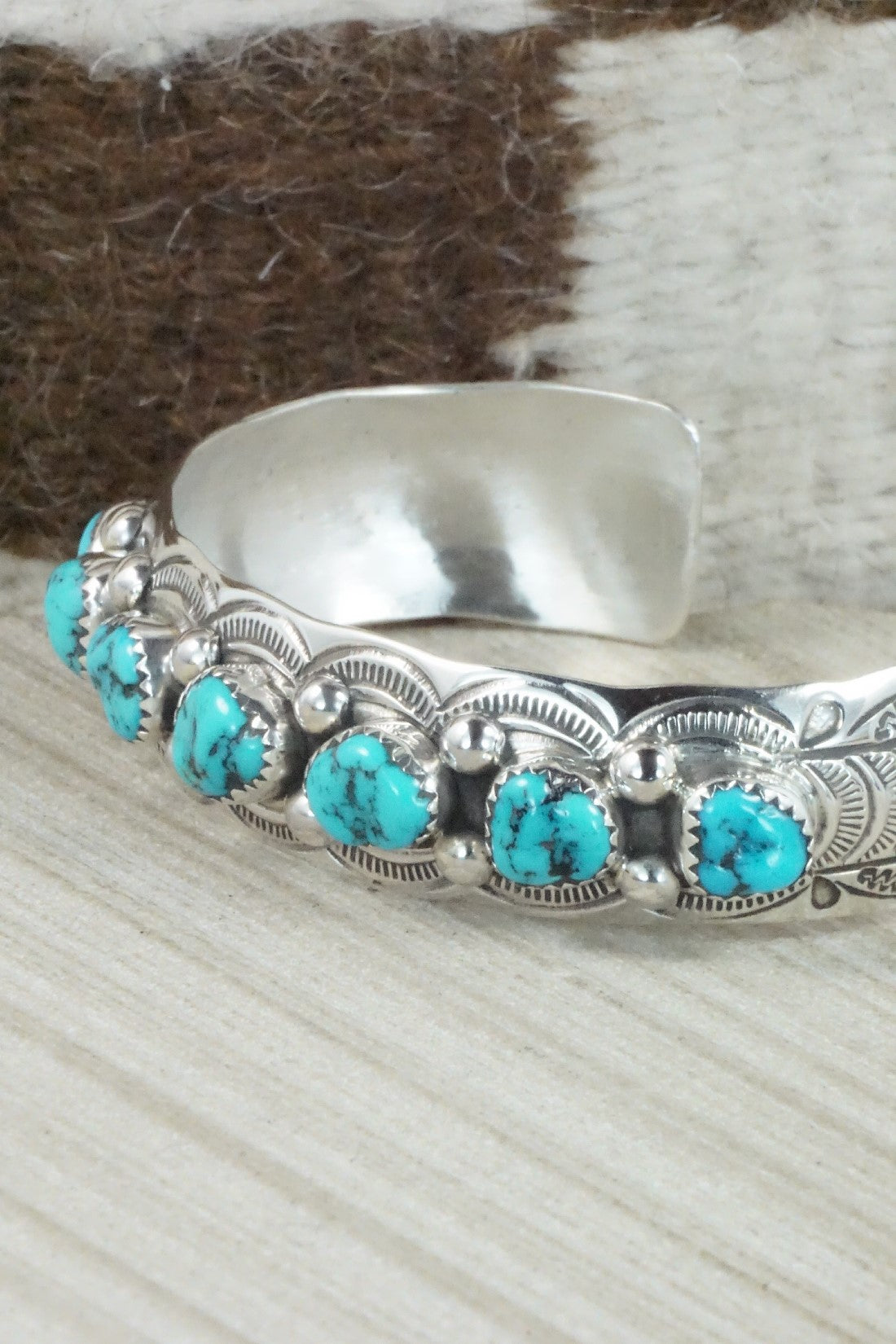 Turquoise & Sterling Silver Bracelet - Grace Silver