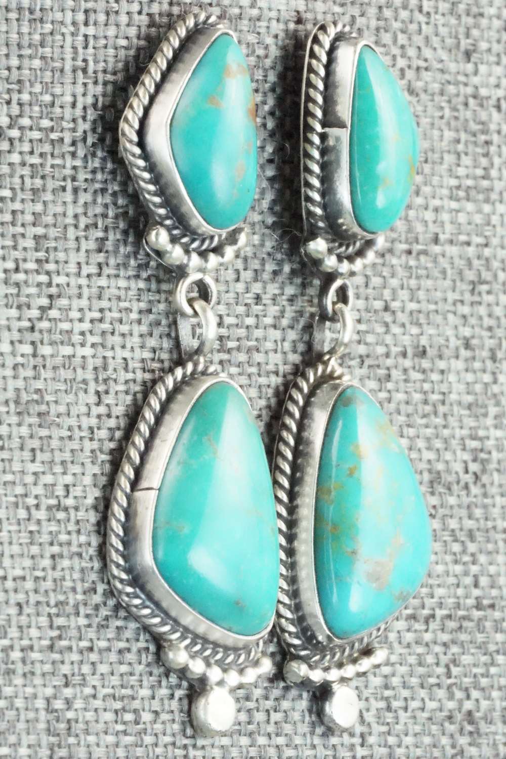Turquoise & Sterling Silver Earrings - Verley Betone
