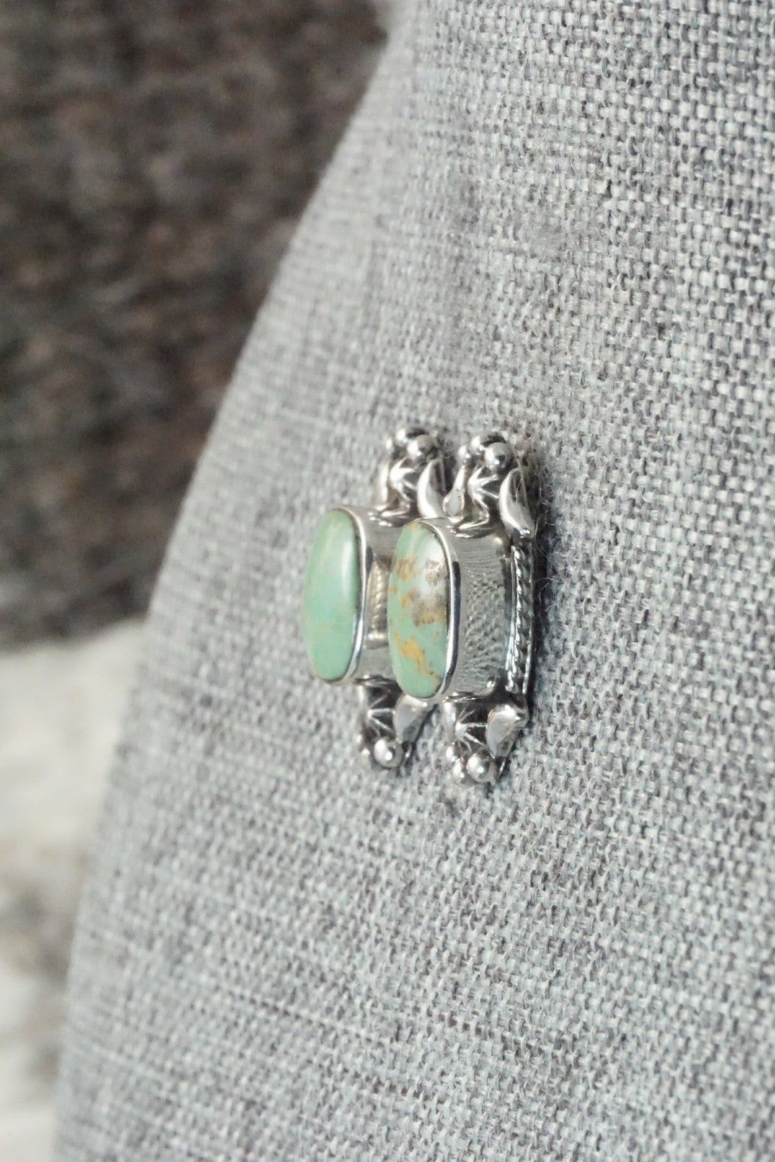 Turquoise & Sterling Silver Earrings - Betty Begay