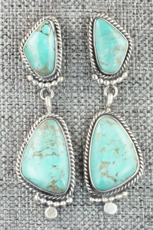 Turquoise & Sterling Silver Earrings - Verley Betone
