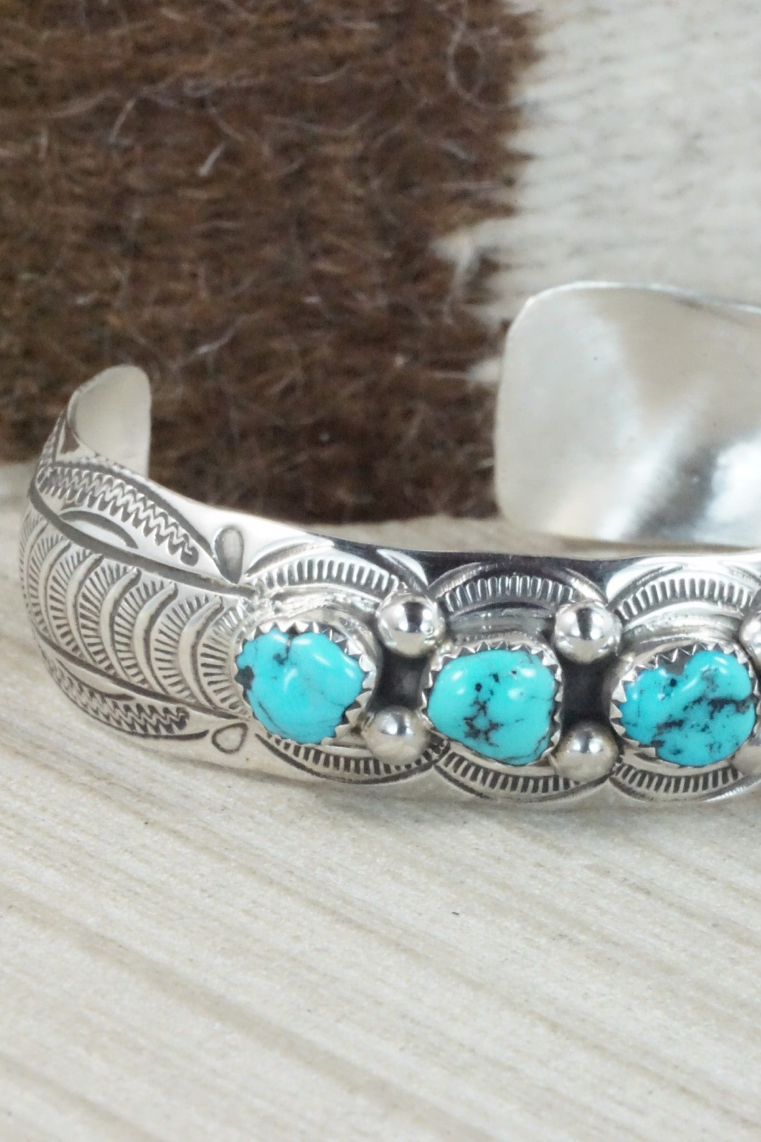 Turquoise & Sterling Silver Bracelet - Grace Silver
