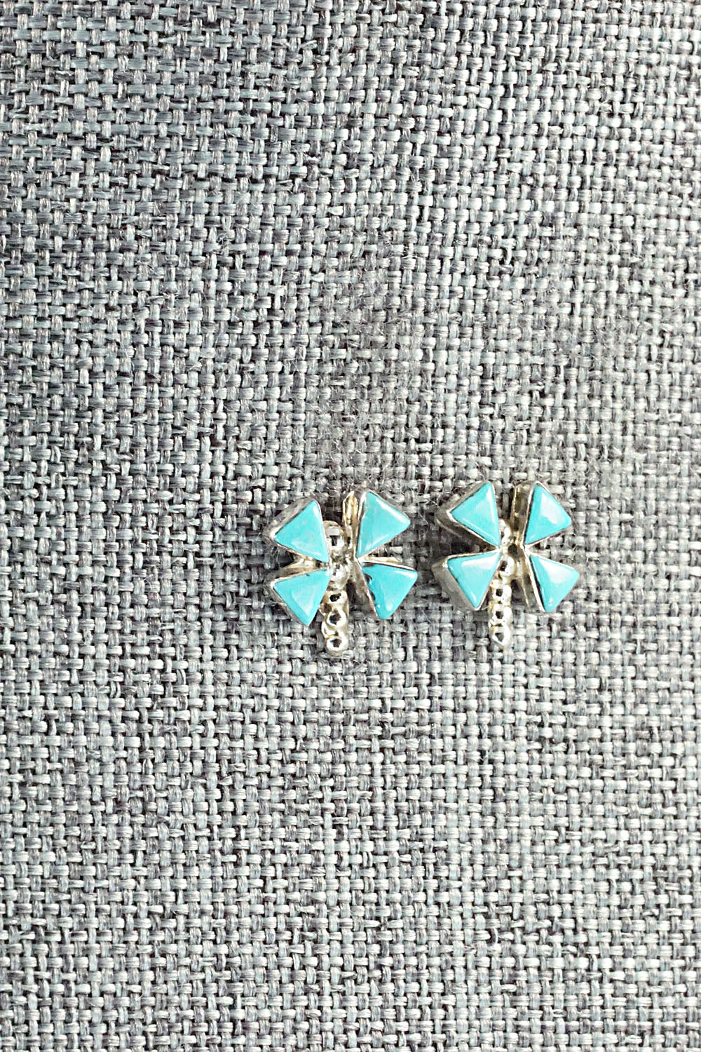 Turquoise & Sterling Silver Earrings - Denton Bobelu