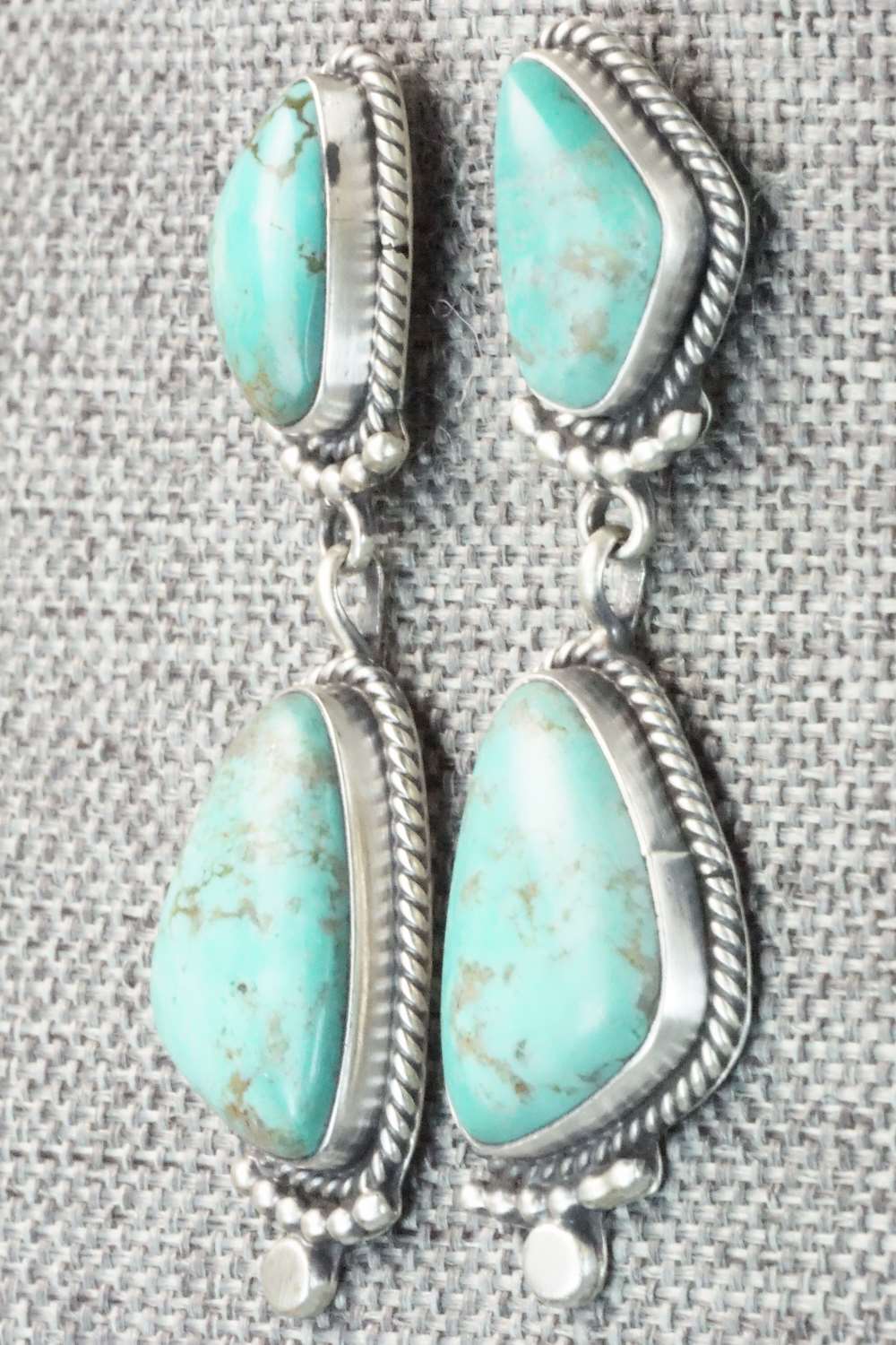 Turquoise & Sterling Silver Earrings - Verley Betone