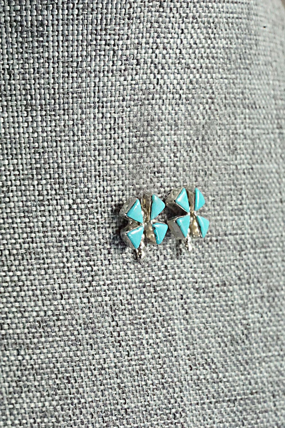 Turquoise & Sterling Silver Earrings - Denton Bobelu