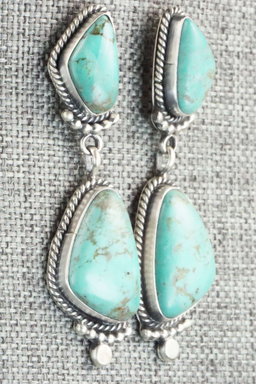 Turquoise & Sterling Silver Earrings - Verley Betone