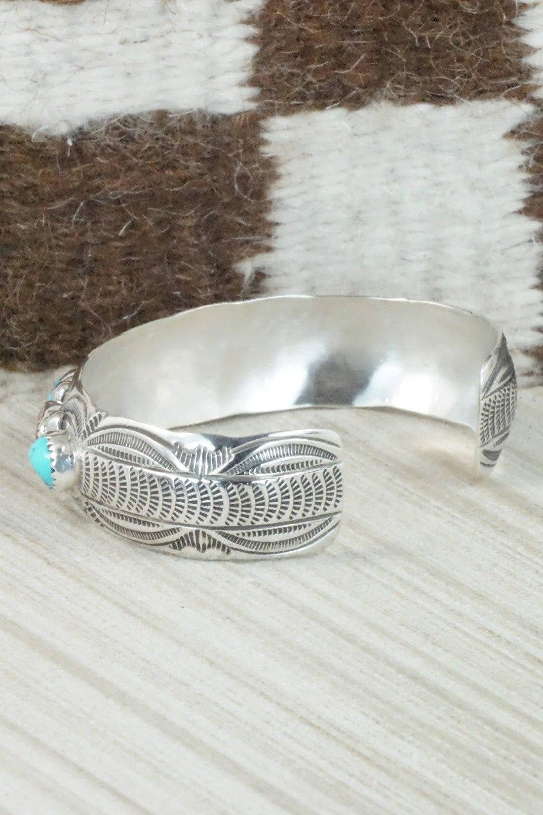 Turquoise, Coral & Sterling Silver Bracelet - Grace Silver