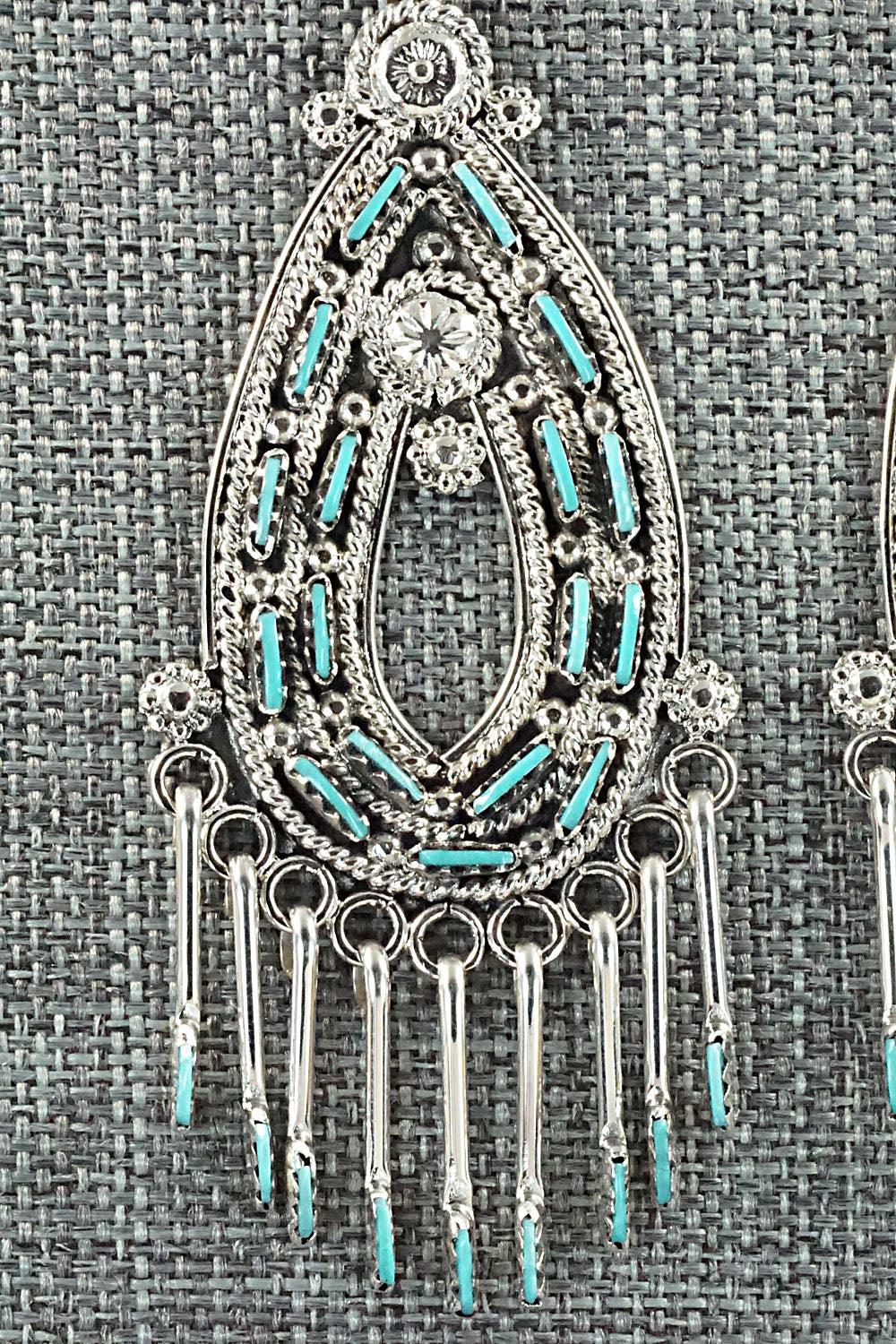 Turquoise & Sterling Silver Earrings - Kevin Leekity