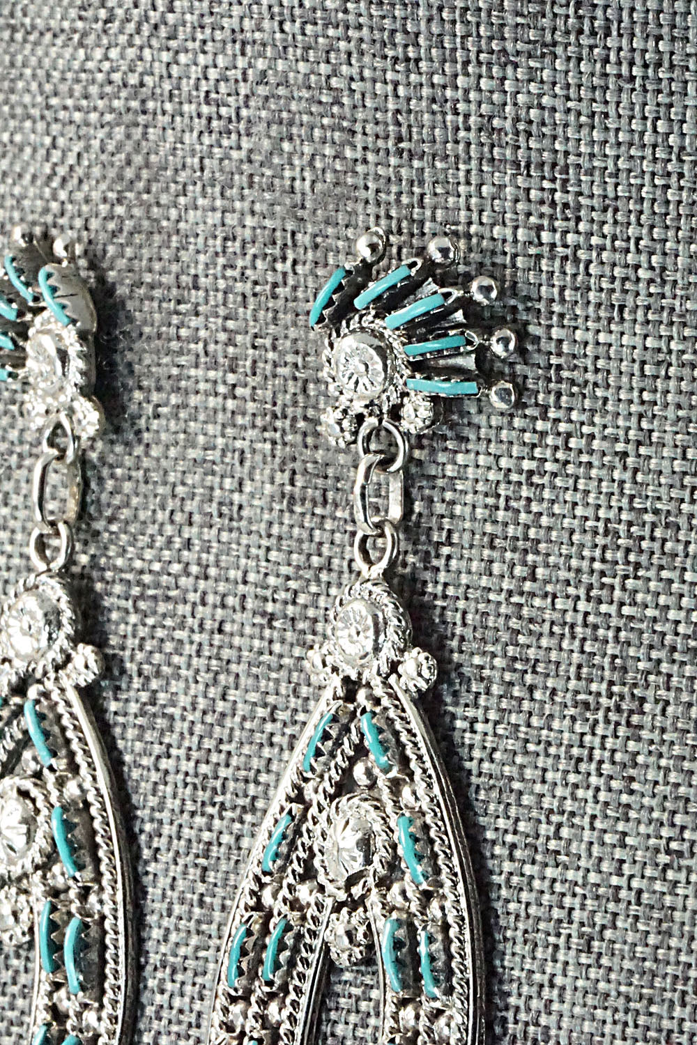 Turquoise & Sterling Silver Earrings - Kevin Leekity