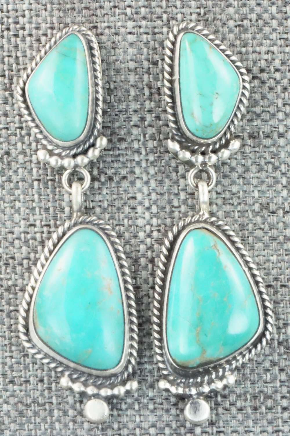 Turquoise & Sterling Silver Earrings - Verley Betone