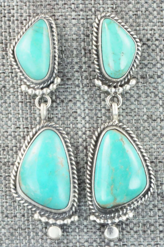 Turquoise & Sterling Silver Earrings - Verley Betone
