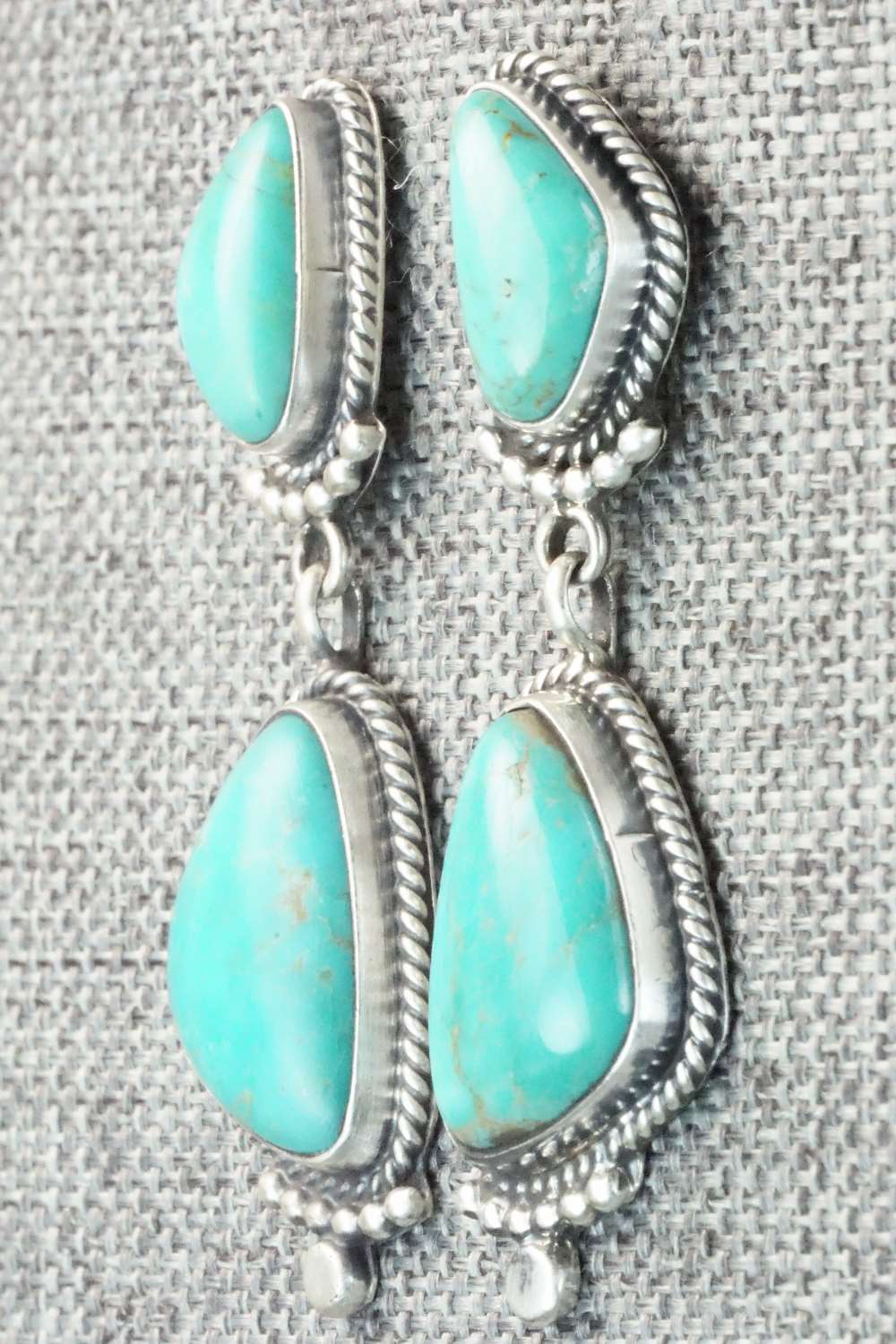 Turquoise & Sterling Silver Earrings - Verley Betone