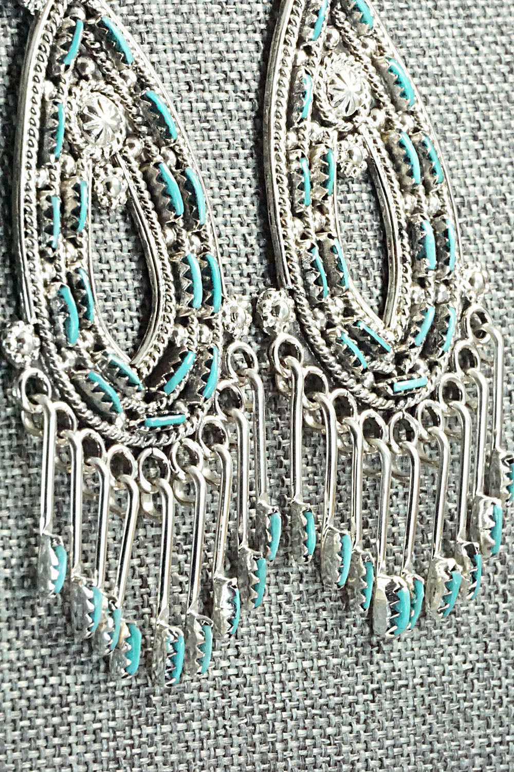 Turquoise & Sterling Silver Earrings - Kevin Leekity