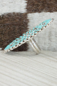 Turquoise & Sterling Silver Ring - Philena Byjoe - Size 8.5