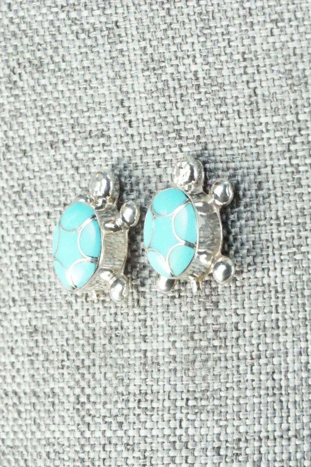 Turquoise & Sterling Silver Earrings - Amielda Peynetsa