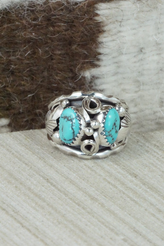 Turquoise & Sterling Silver Ring - Max Calladitto - Size 10