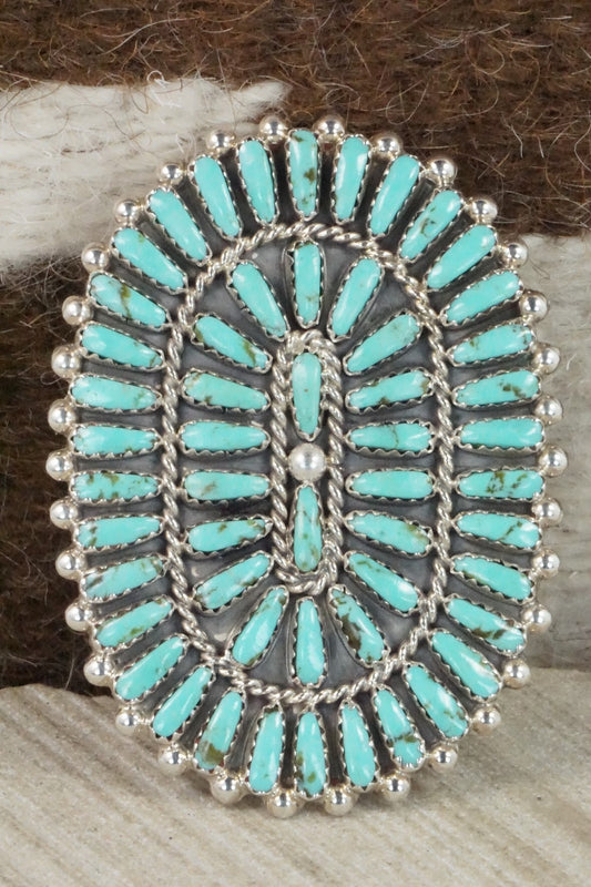 Turquoise & Sterling Silver Ring - Philena Byjoe - Size 8
