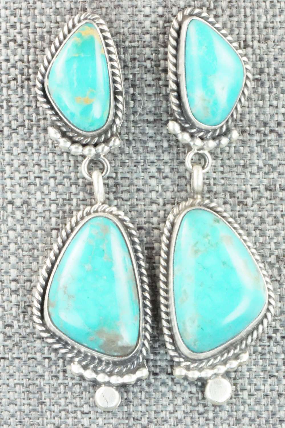 Turquoise & Sterling Silver Earrings - Verley Betone