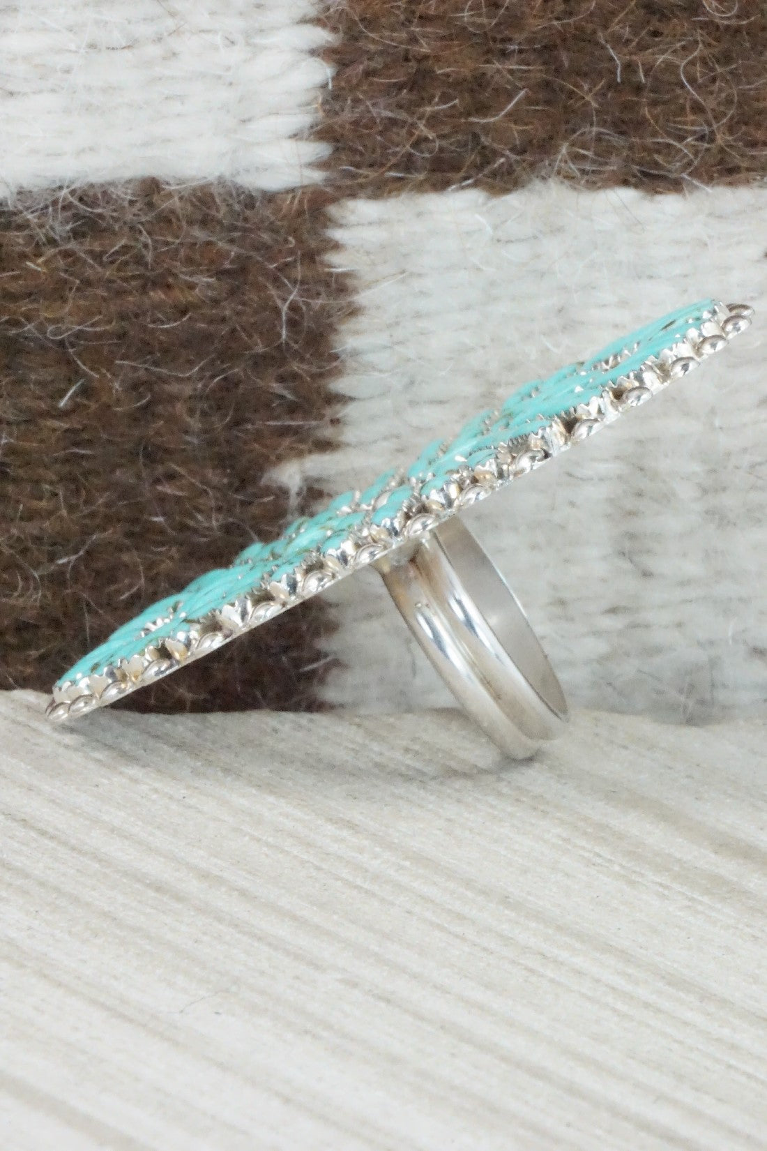 Turquoise & Sterling Silver Ring - Philena Byjoe - Size 8