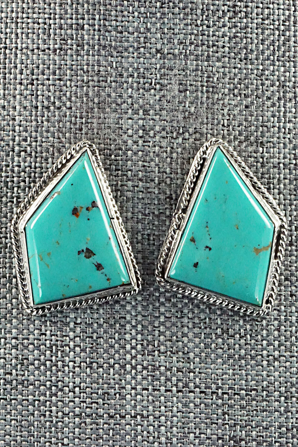 Turquoise & Sterling Silver Earrings - Rosie Chee