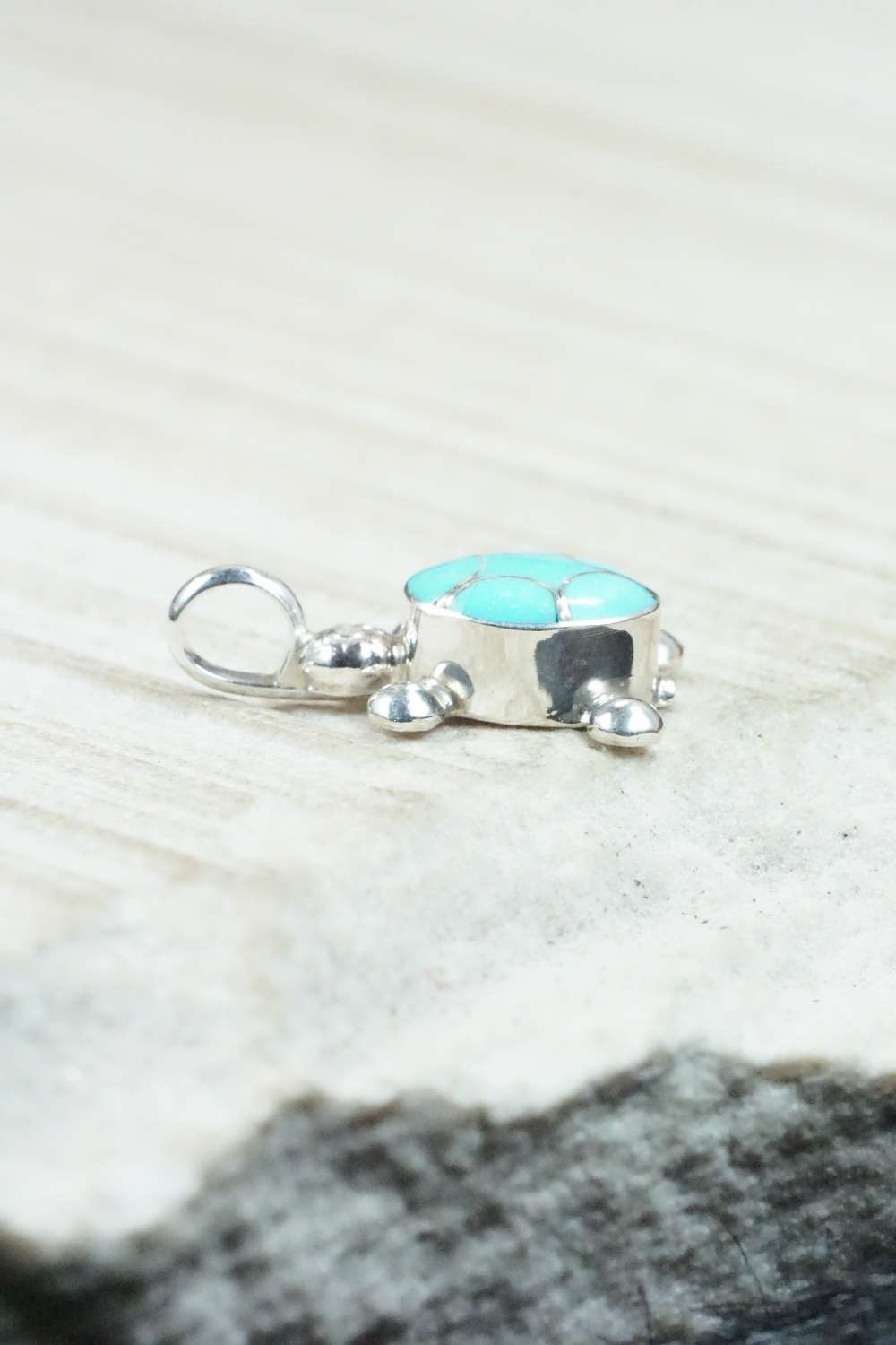 Turquoise & Sterling Silver Pendant - Amielda Peynetsa